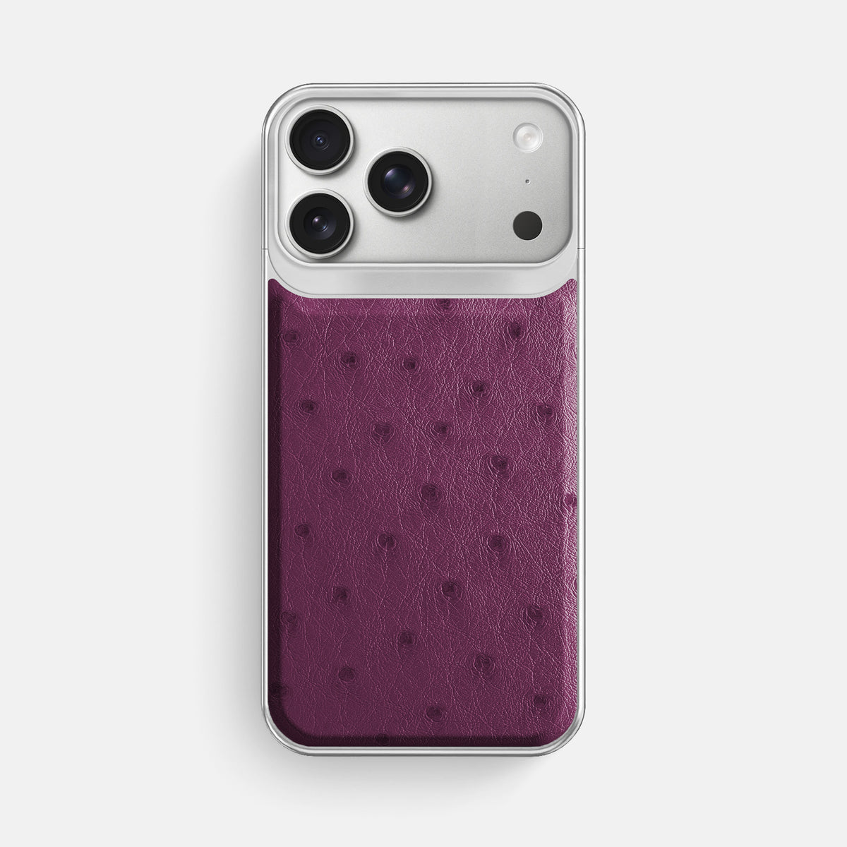 Metal Case For iPhone 18 Pro Max In Ostrich -1 | Purple-Steel