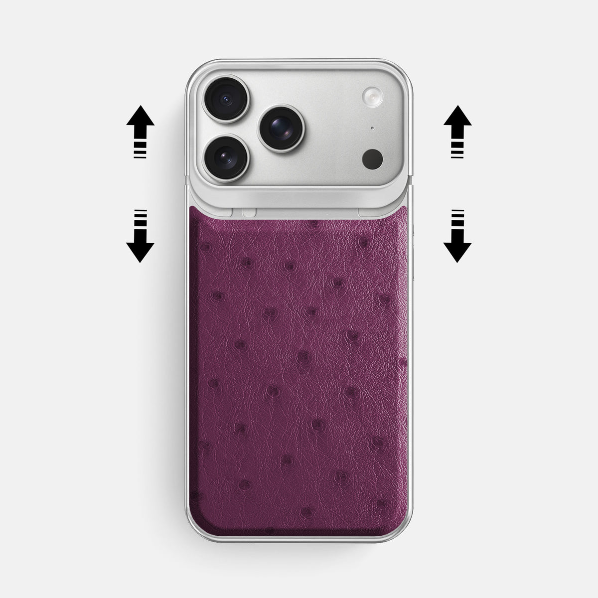Metal Case For iPhone 18 Pro Max In Ostrich -2 | Purple-Steel
