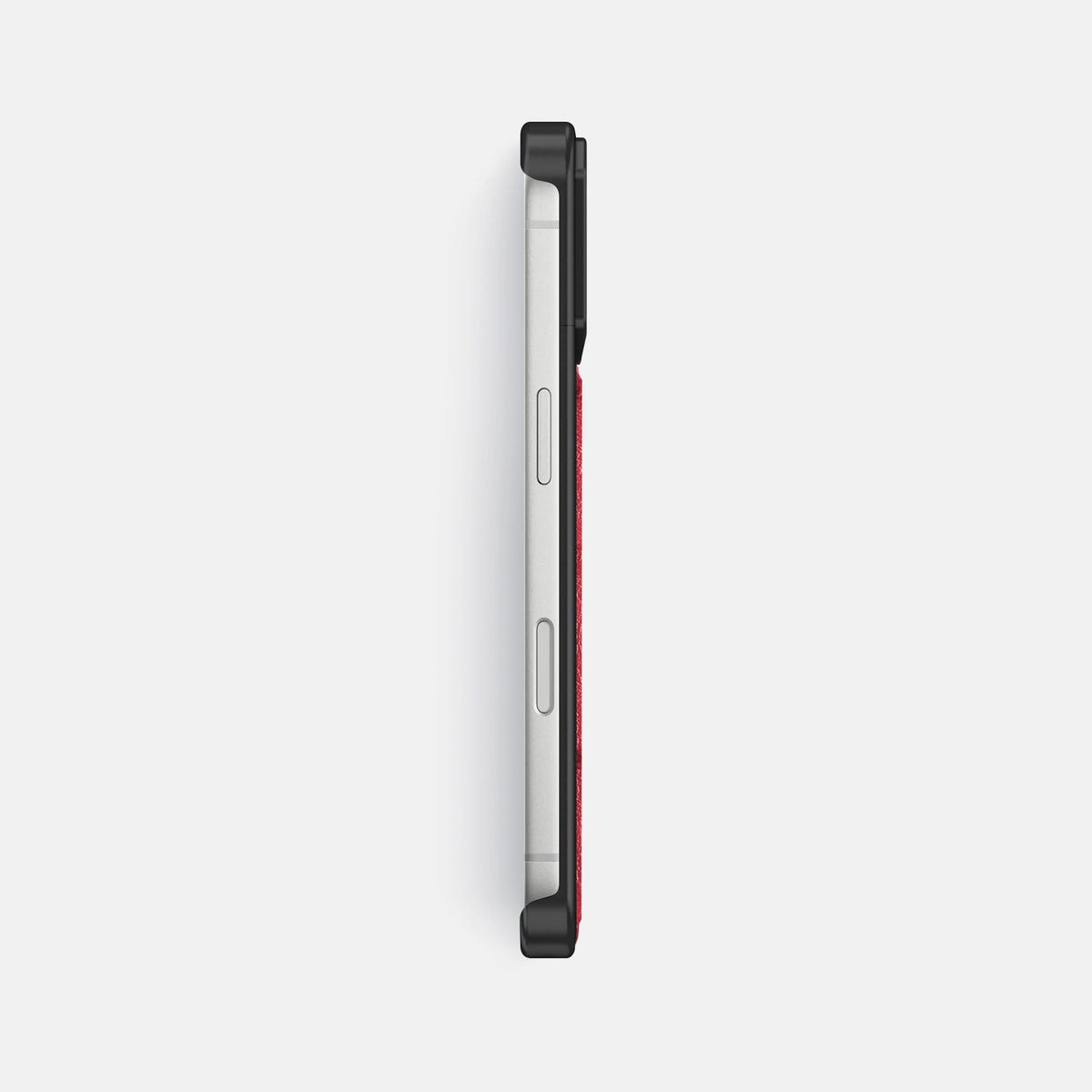Metal Case For iPhone 18 Pro Max In Ostrich -3 | Red-Black