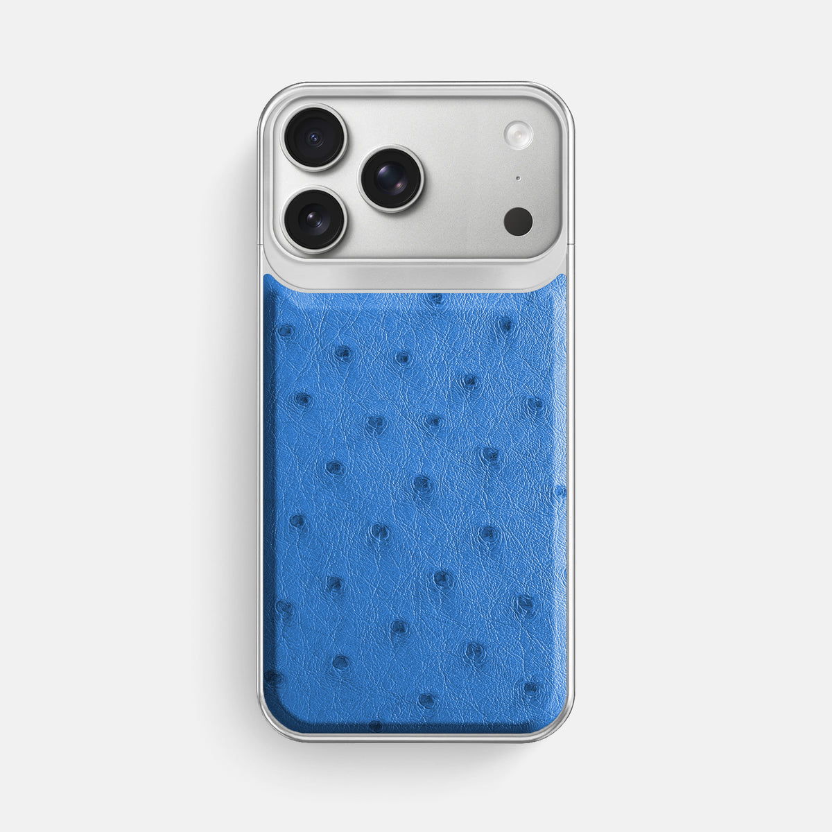 Metal Case For iPhone 18 Pro Max In Ostrich -1 | Royal-Blue-Steel