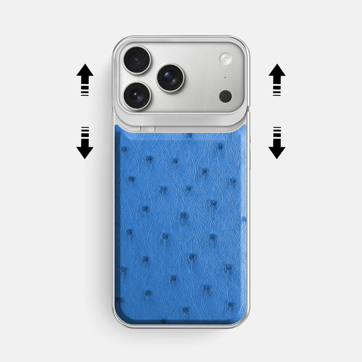 Metal Case For iPhone 18 Pro Max In Ostrich -2 | Royal-Blue-Steel