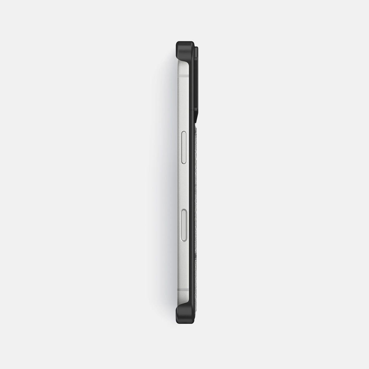 Metal Case For iPhone 18 Pro Max In Ostrich -3 | Silver-Black