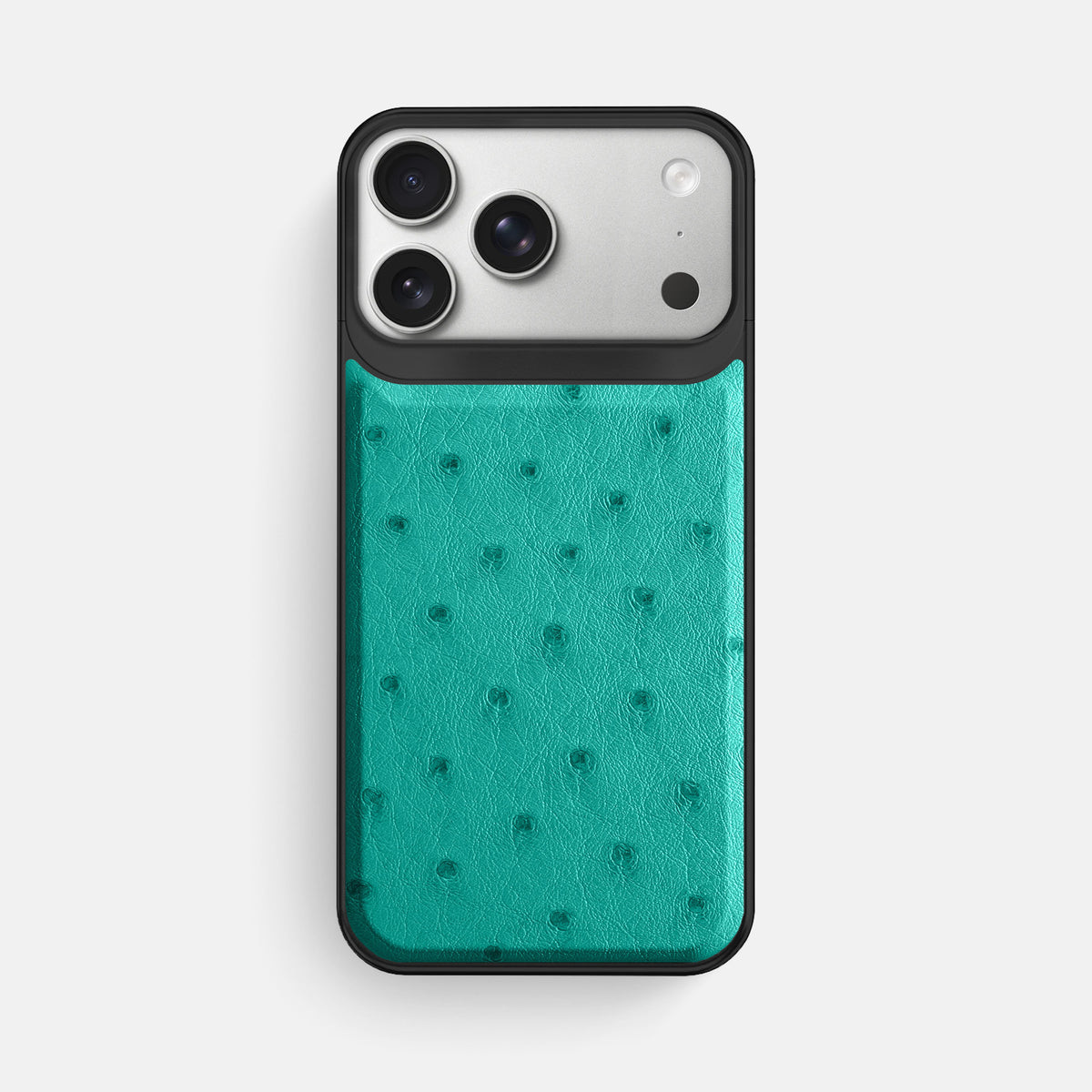 Metal Case For iPhone 18 Pro Max In Ostrich -1 | Turquoise-Black