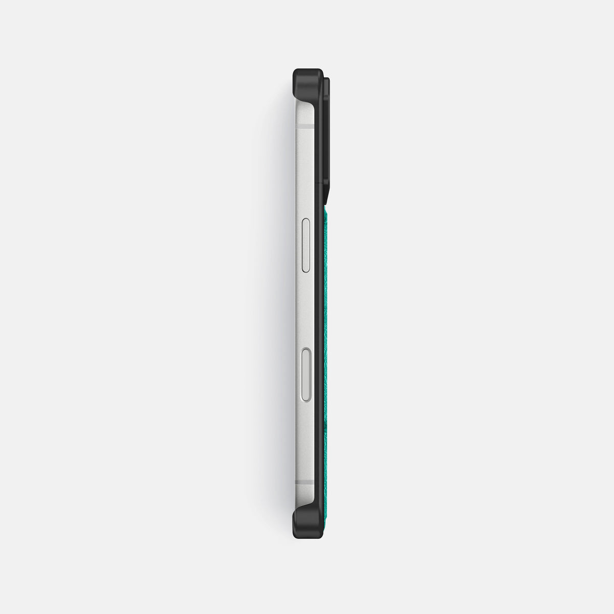 Metal Case For iPhone 18 Pro Max In Ostrich -3 | Turquoise-Black
