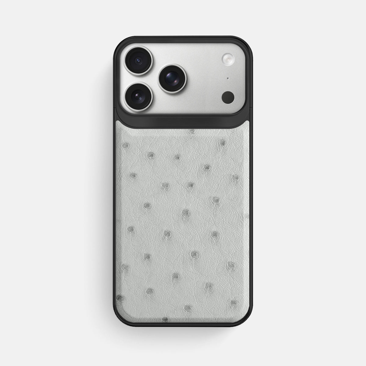 Metal Case For iPhone 18 Pro Max In Ostrich -1 | White-Black