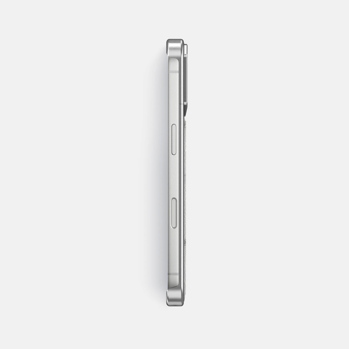 Metal Case For iPhone 18 Pro Max In Ostrich -3 | White-Steel