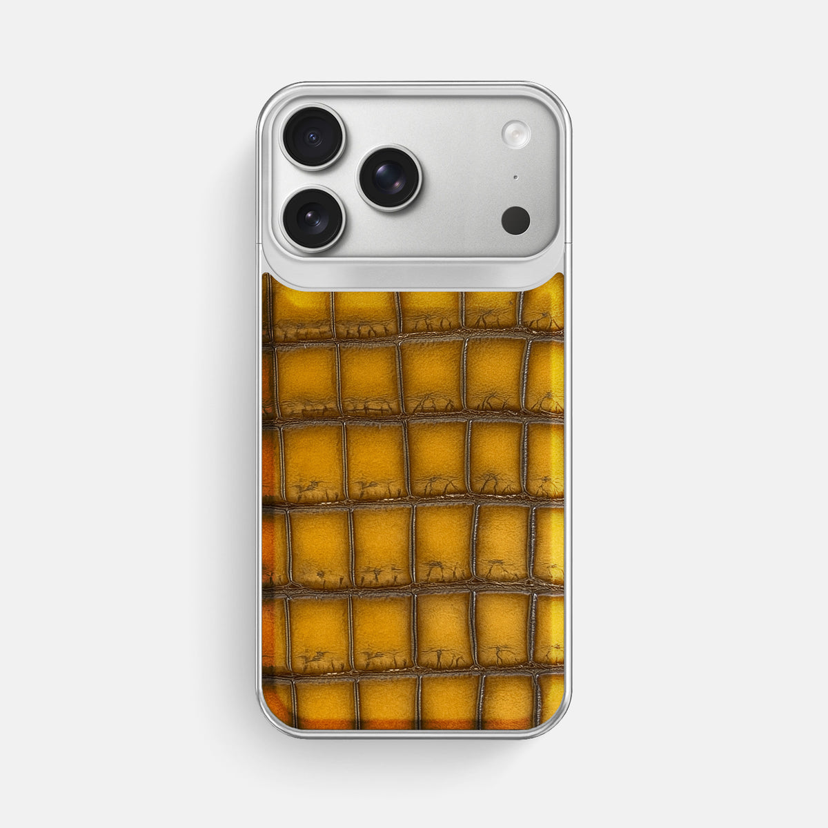 Metal Case For iPhone 18 Pro Max In Patina Alligator -1 | Sydney-Steel