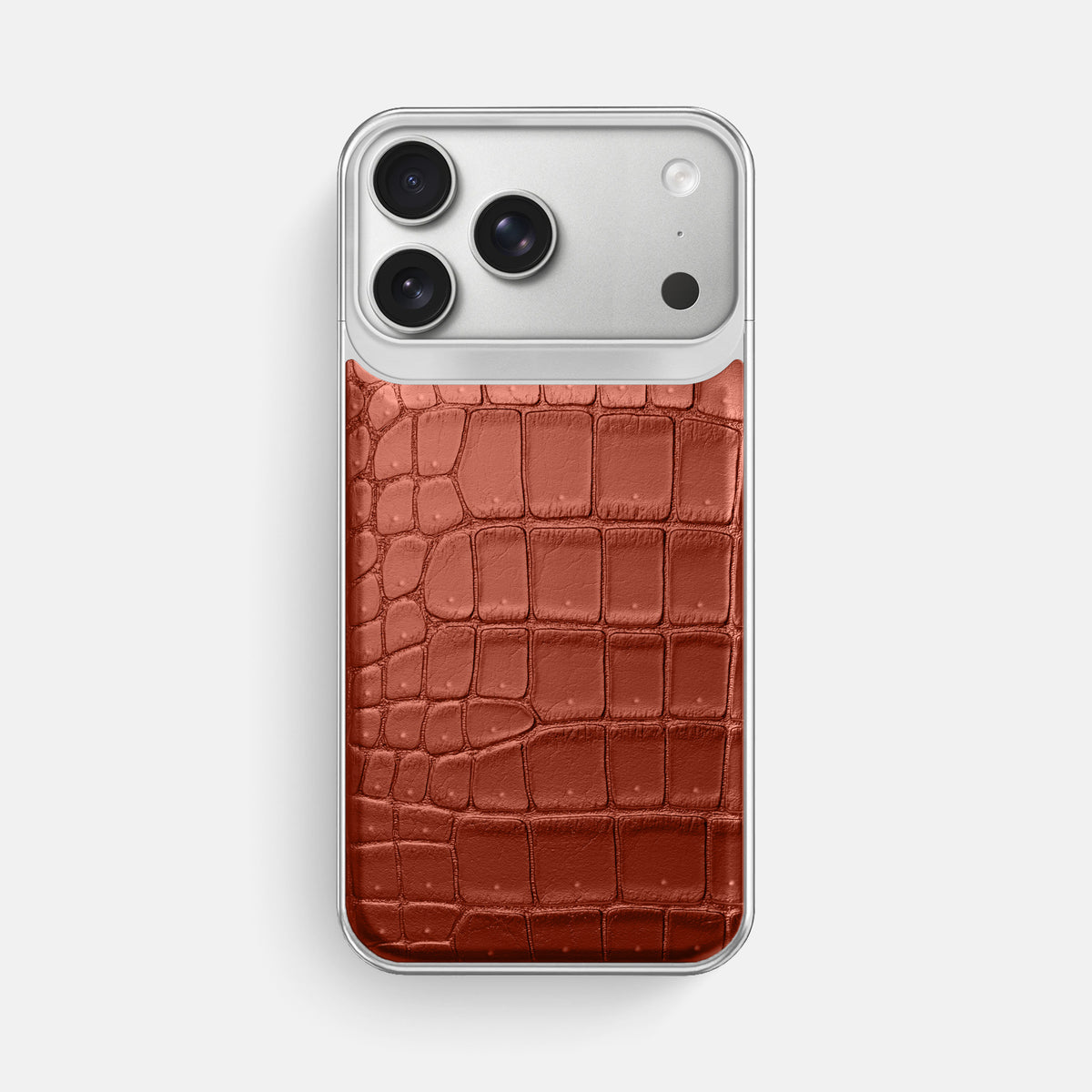 Metal Case For iPhone 18 Pro Max In Porosus Crocodile -1 | Nuts-Steel