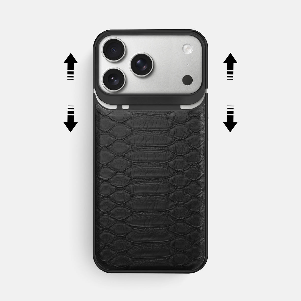 Metal Case For iPhone 18 Pro Max In Python -2 | Black-Black