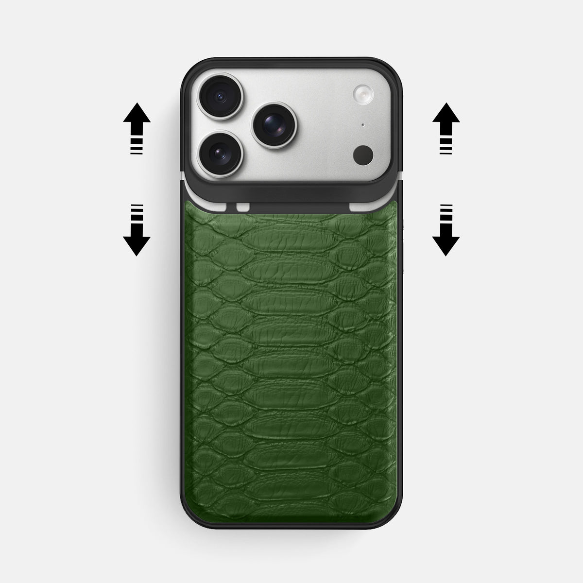 Metal Case For iPhone 18 Pro Max In Python -2 | Green-Black