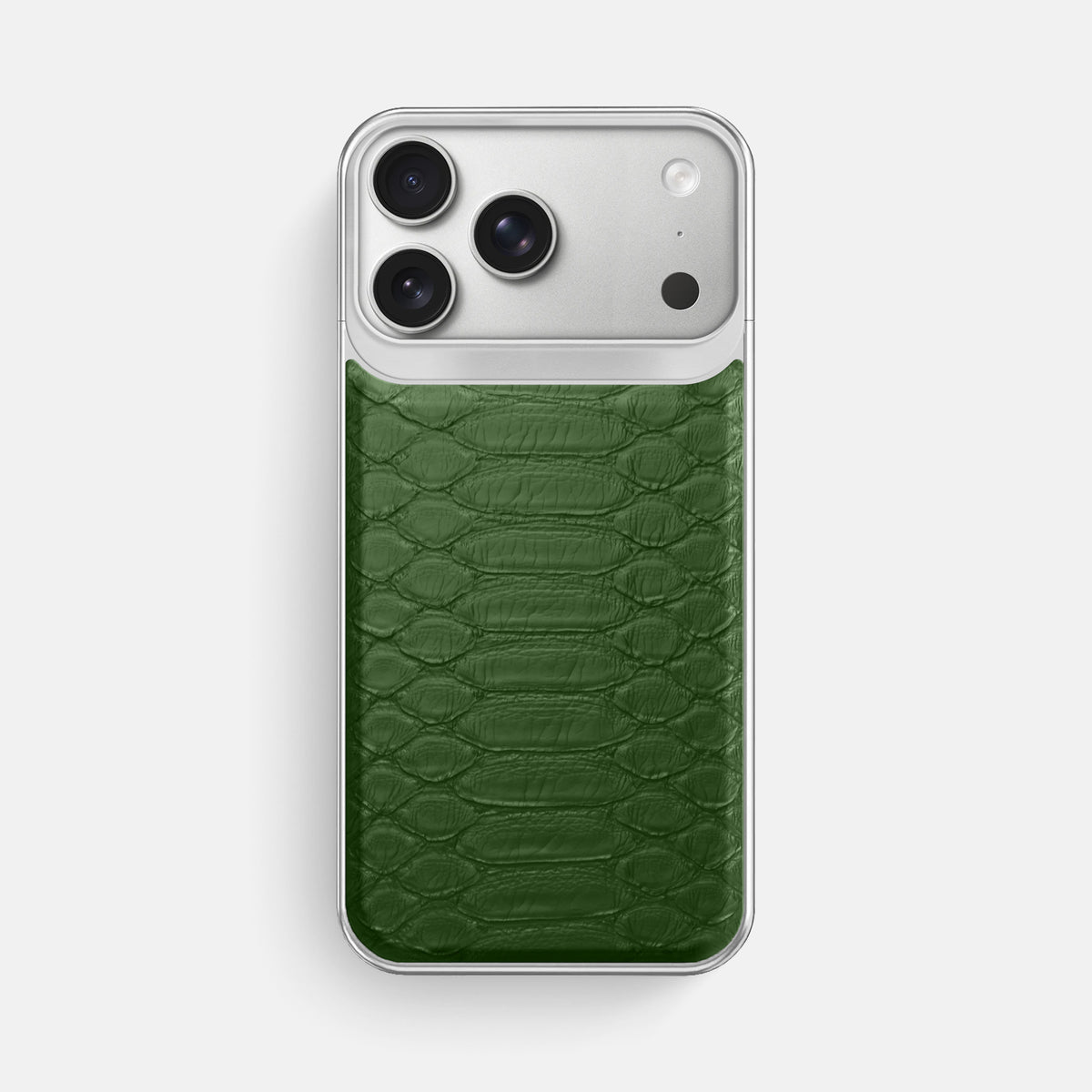 Metal Case For iPhone 18 Pro Max In Python -1 | Green-Steel