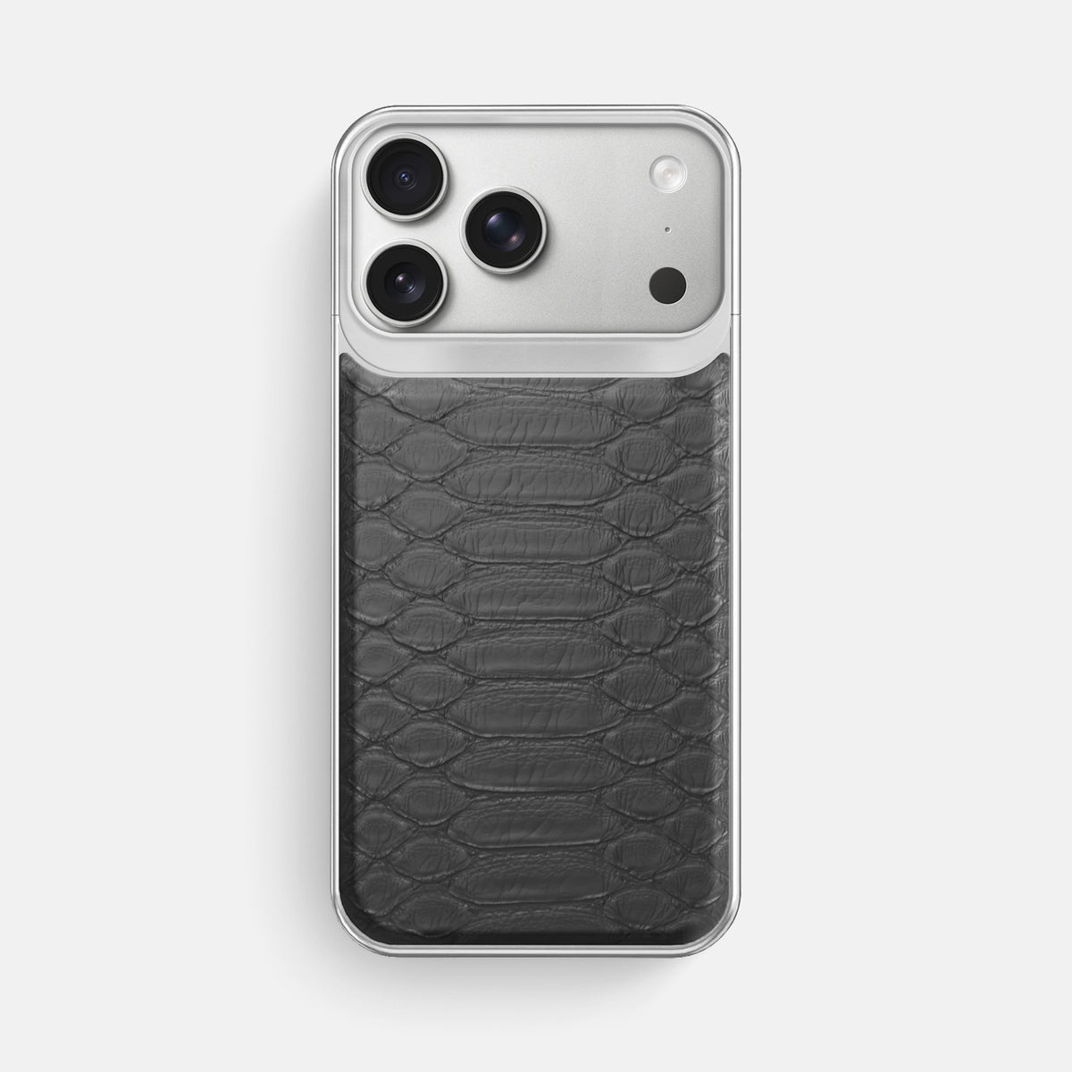 Metal Case For iPhone 18 Pro Max In Python -1 | Grey-Steel