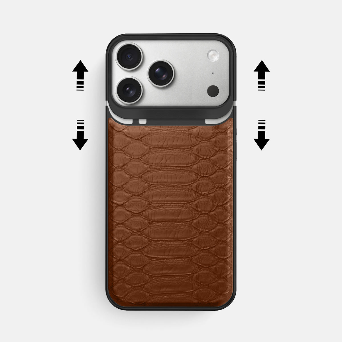 Metal Case For iPhone 18 Pro Max In Python -2 | Medium-Brown-Black