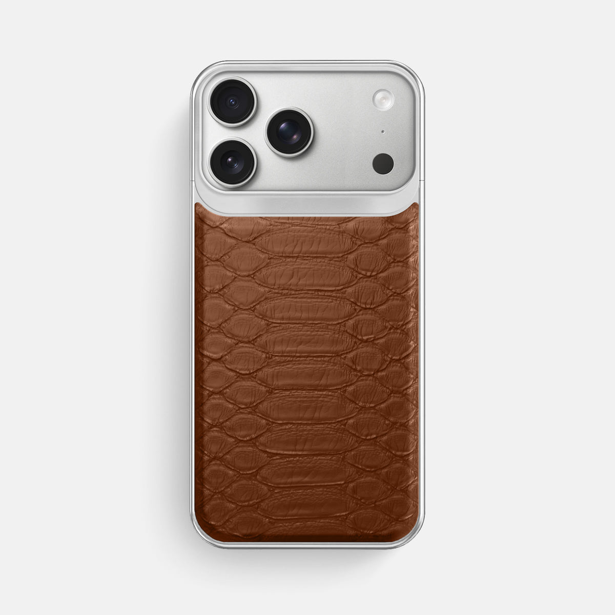Metal Case For iPhone 18 Pro Max In Python -1 | Medium-Brown-Steel