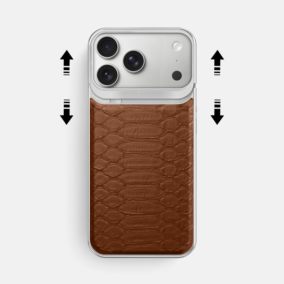 Metal Case For iPhone 18 Pro Max In Python -2 | Medium-Brown-Steel