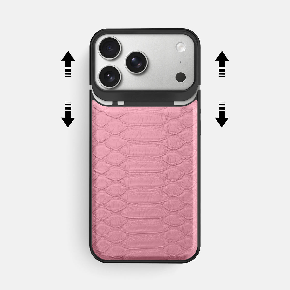 Metal Case For iPhone 18 Pro Max In Python -2 | Pink-Black
