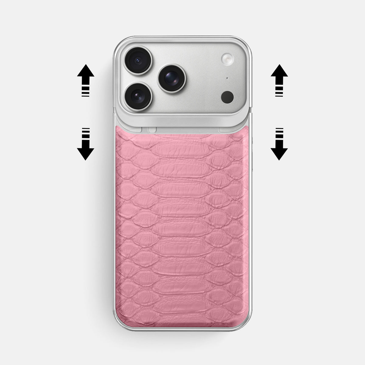 Metal Case For iPhone 18 Pro Max In Python -2 | Pink-Steel
