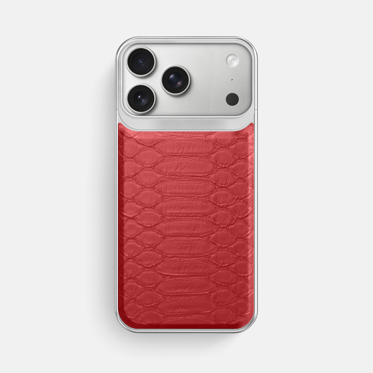 Metal Case For iPhone 18 Pro Max In Python -1 | Red-Steel