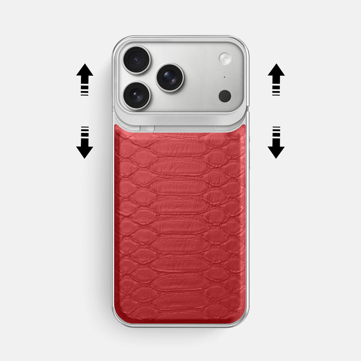 Metal Case For iPhone 18 Pro Max In Python -2 | Red-Steel