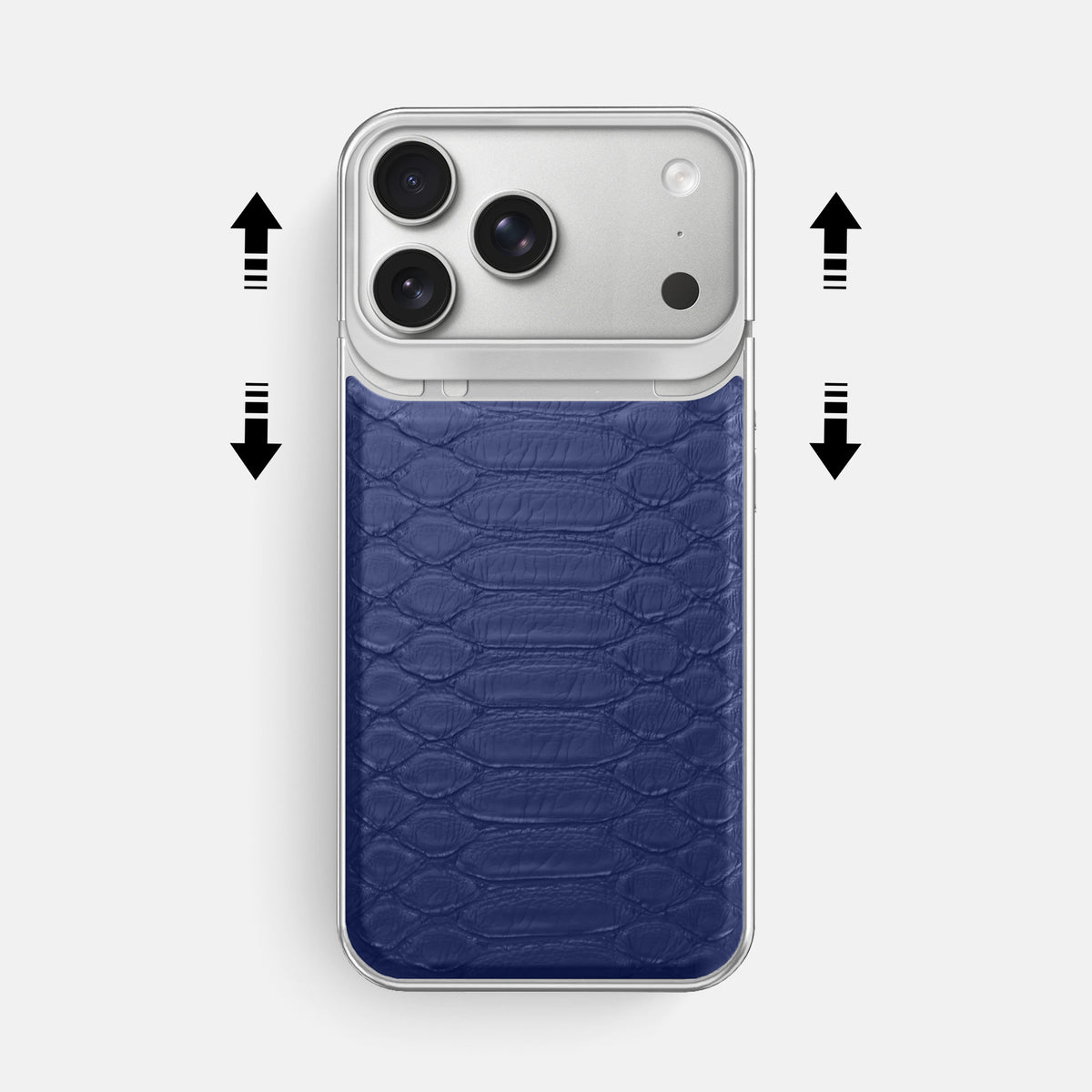Metal Case For iPhone 18 Pro Max In Python -2 | Royal-Blue-Steel