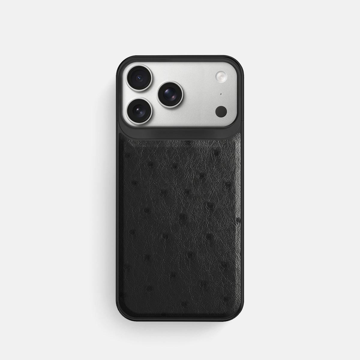 Metal Case For iPhone 18 Pro In Ostrich -1 | Black-Black