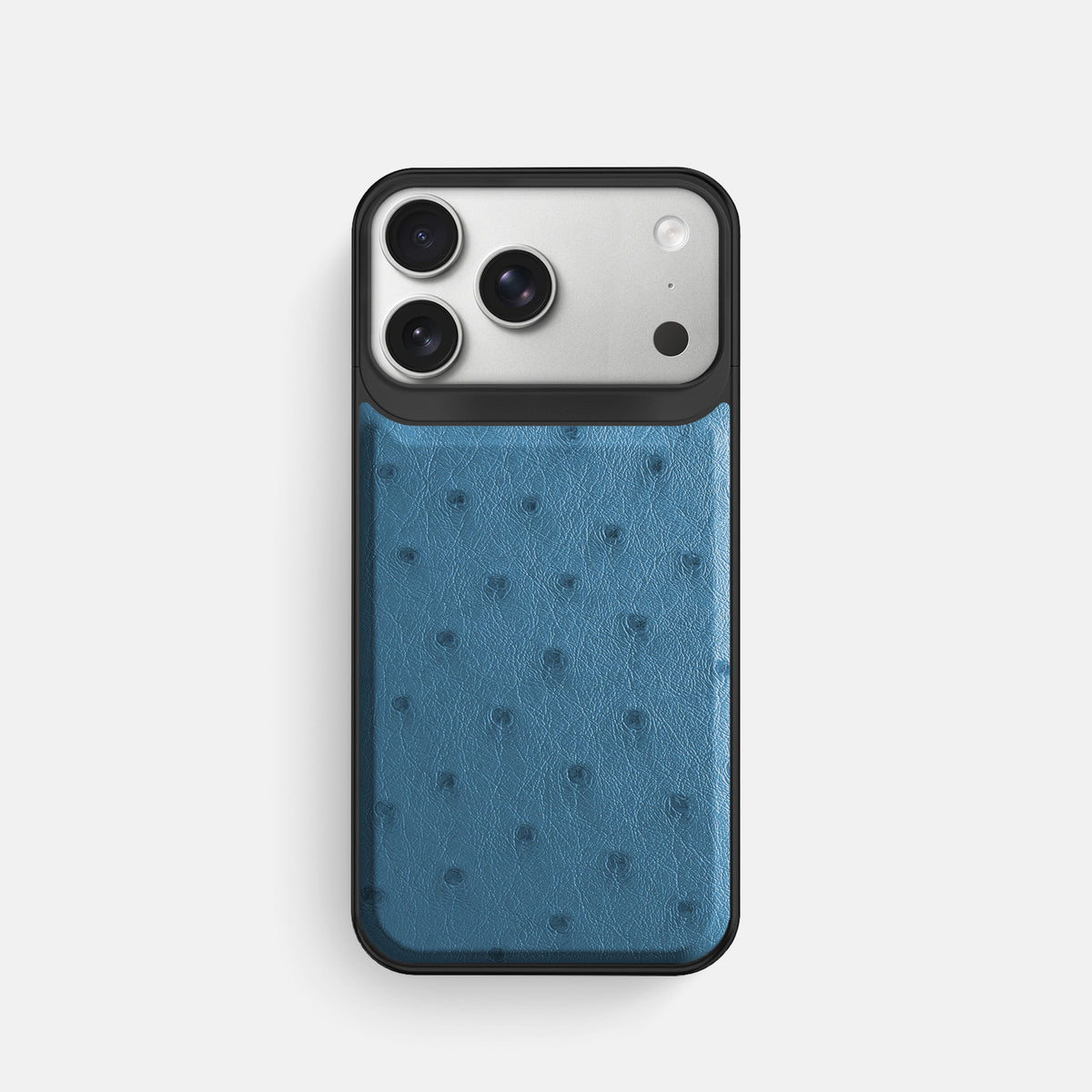 Metal Case For iPhone 18 Pro In Ostrich -1 | Blue-Jeans-Black