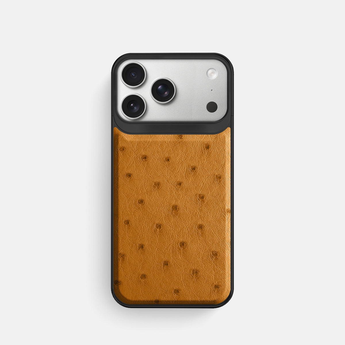 Metal Case For iPhone 18 Pro In Ostrich -1 | Chestnut-Black