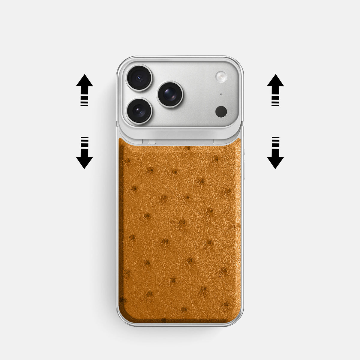 Metal Case For iPhone 18 Pro In Ostrich -2 | Chestnut-Steel
