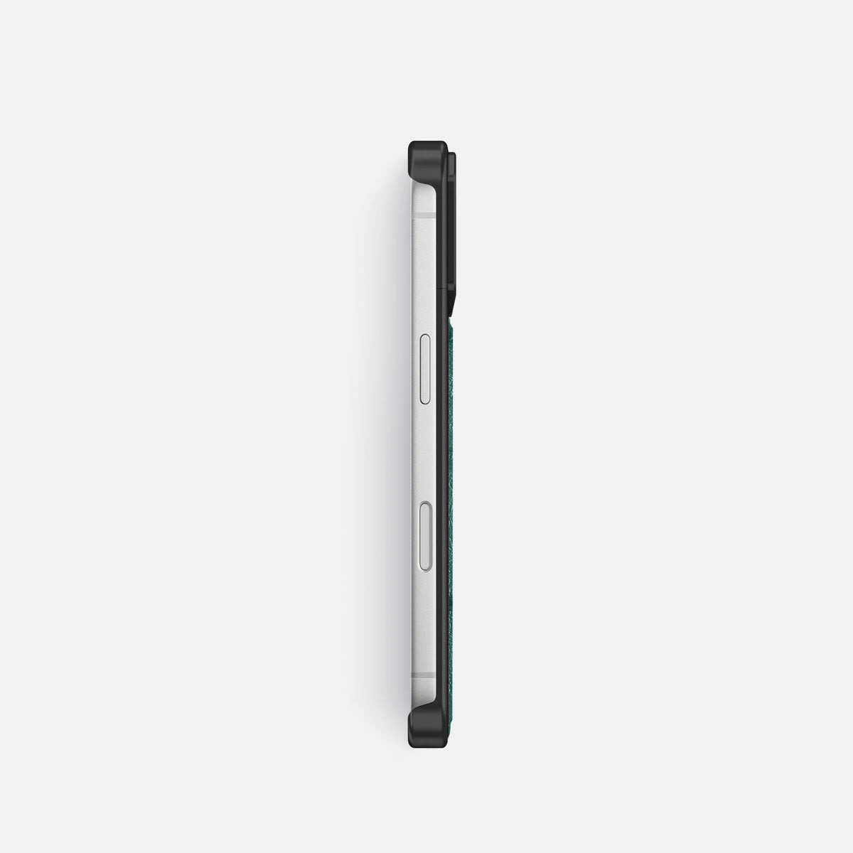 Metal Case For iPhone 18 Pro In Ostrich -3 | Forest-Green-Black