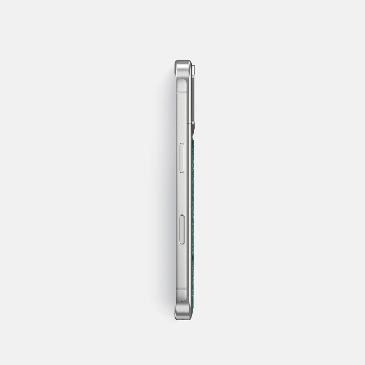 Metal Case For iPhone 18 Pro In Ostrich -3 | Forest-Green-Steel