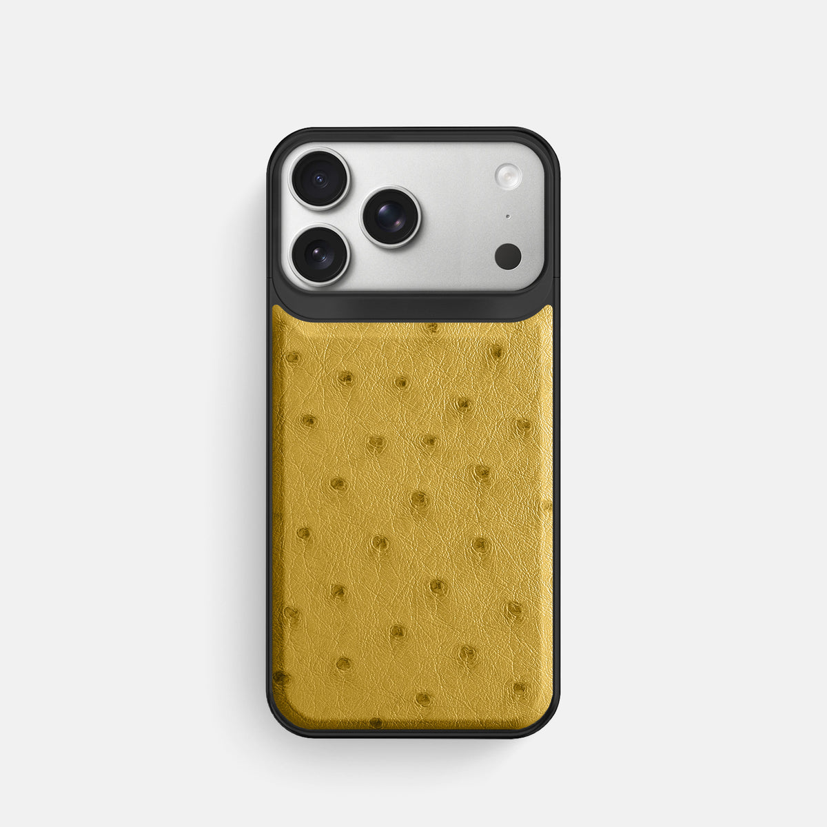 Metal Case For iPhone 18 Pro In Ostrich -1 | Gold-Black