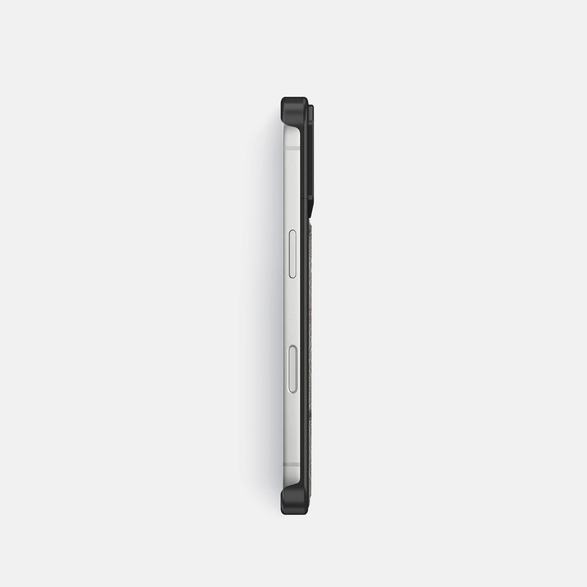 Metal Case For iPhone 18 Pro In Ostrich -3 | Grey-Black