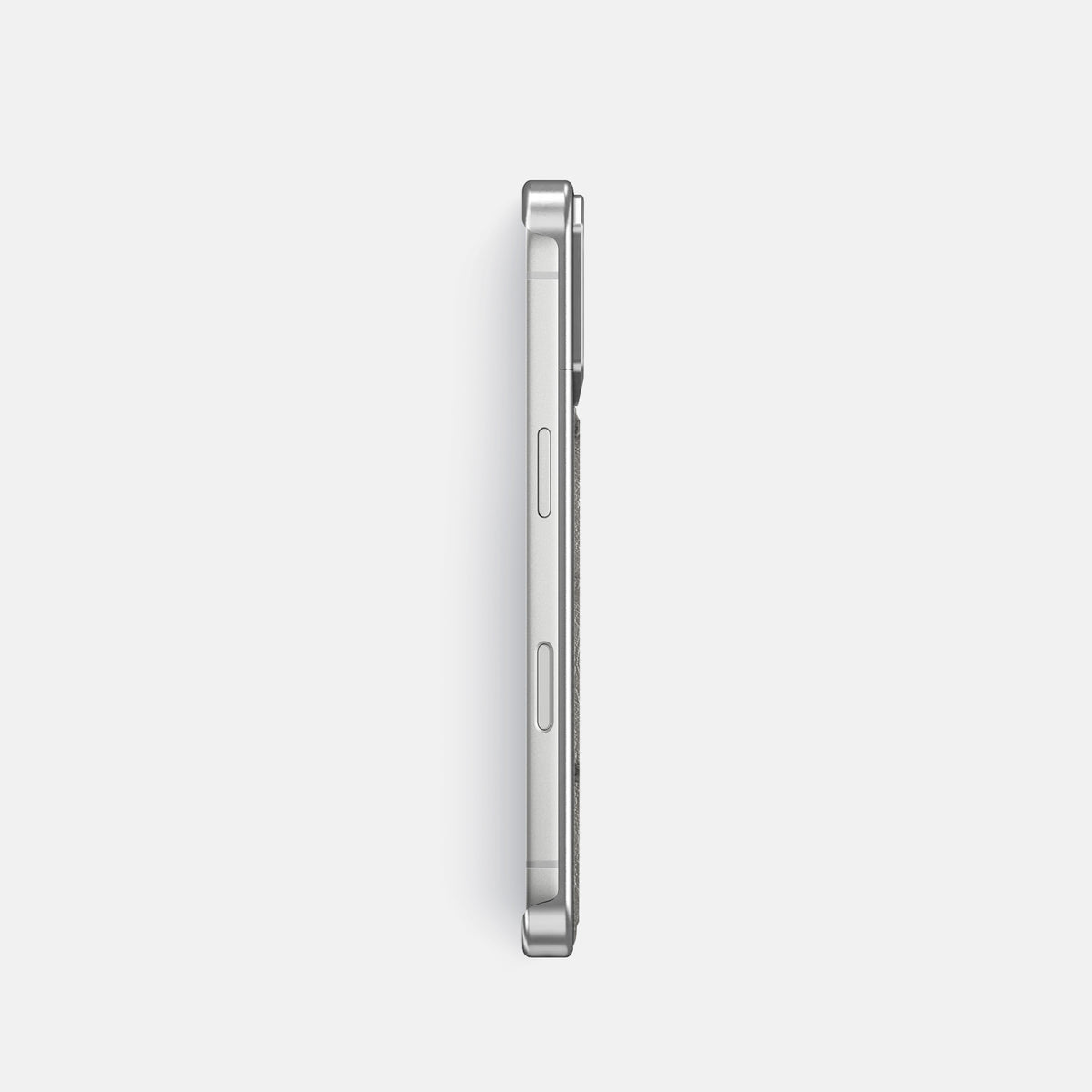 Metal Case For iPhone 18 Pro In Ostrich -3 | Grey-Steel