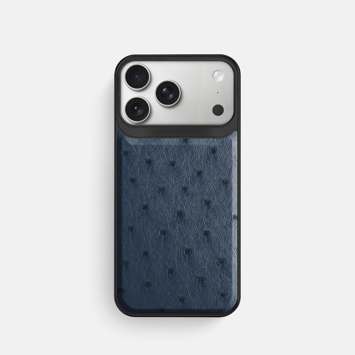 Metal Case For iPhone 18 Pro In Ostrich -1 | Navy-Blue-Black