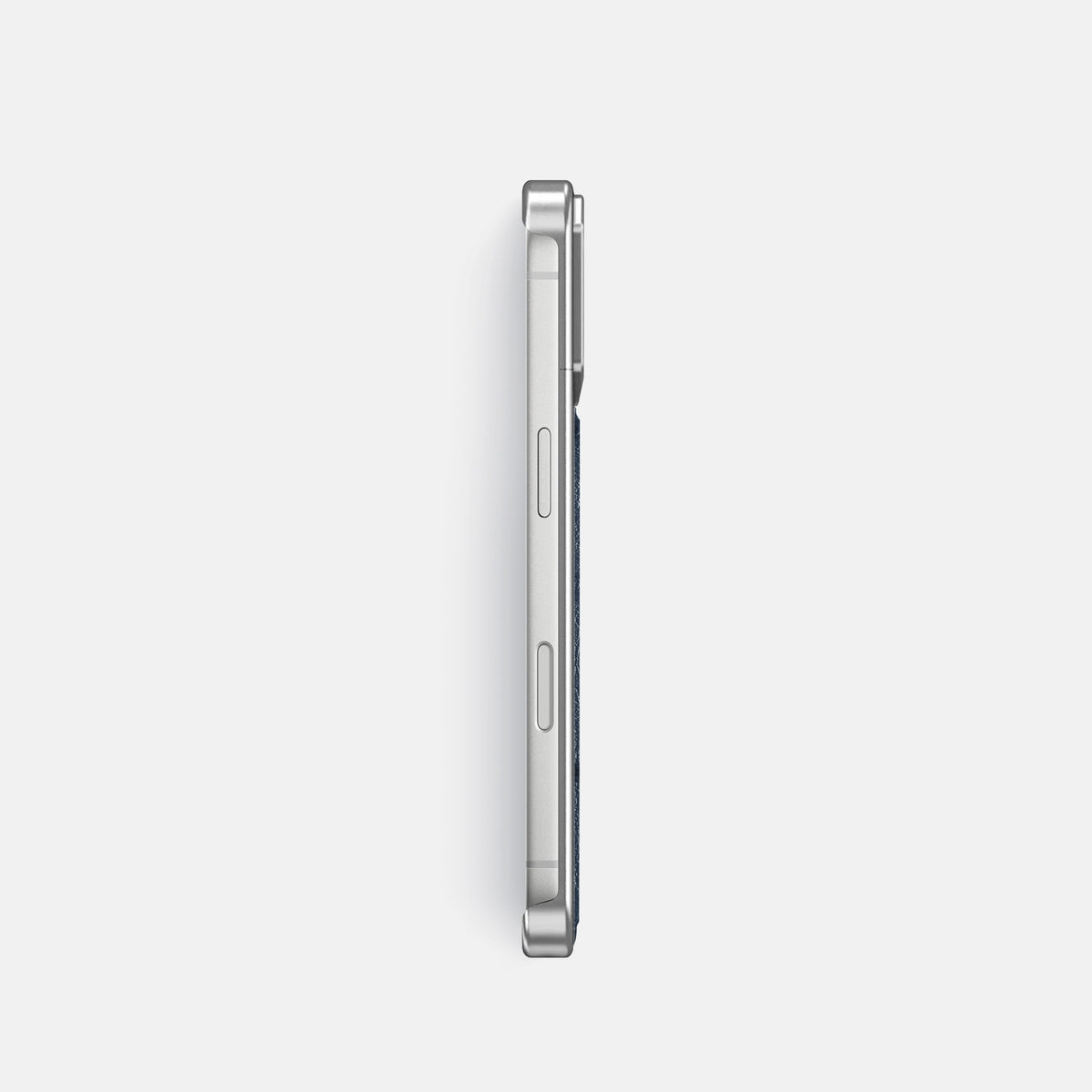 Metal Case For iPhone 18 Pro In Ostrich -3 | Navy-Blue-Steel