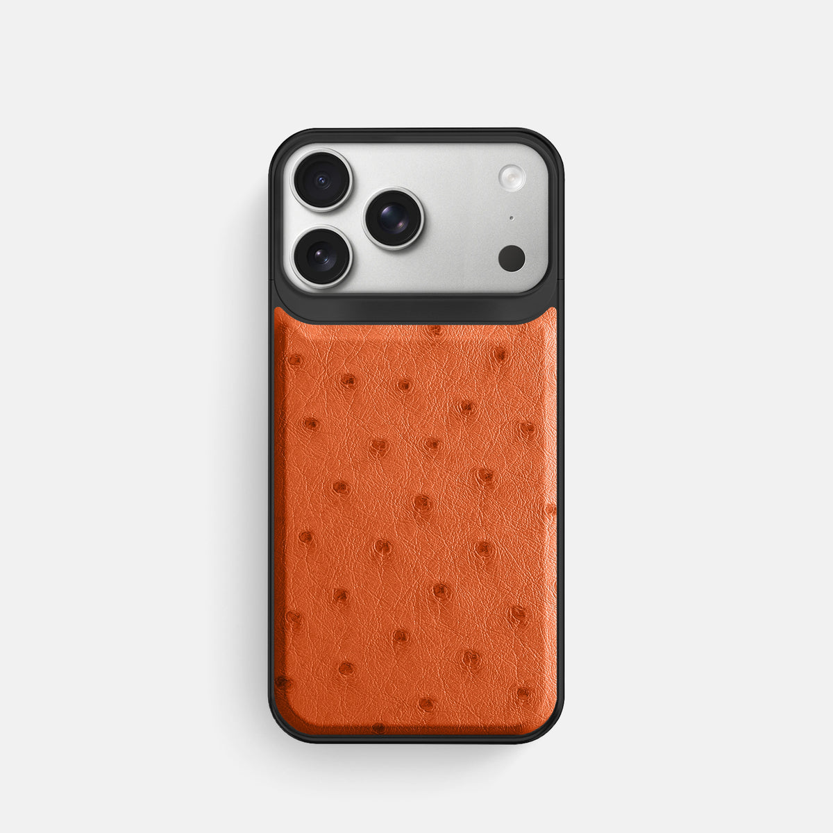 Metal Case For iPhone 18 Pro In Ostrich -1 | Orange-Black
