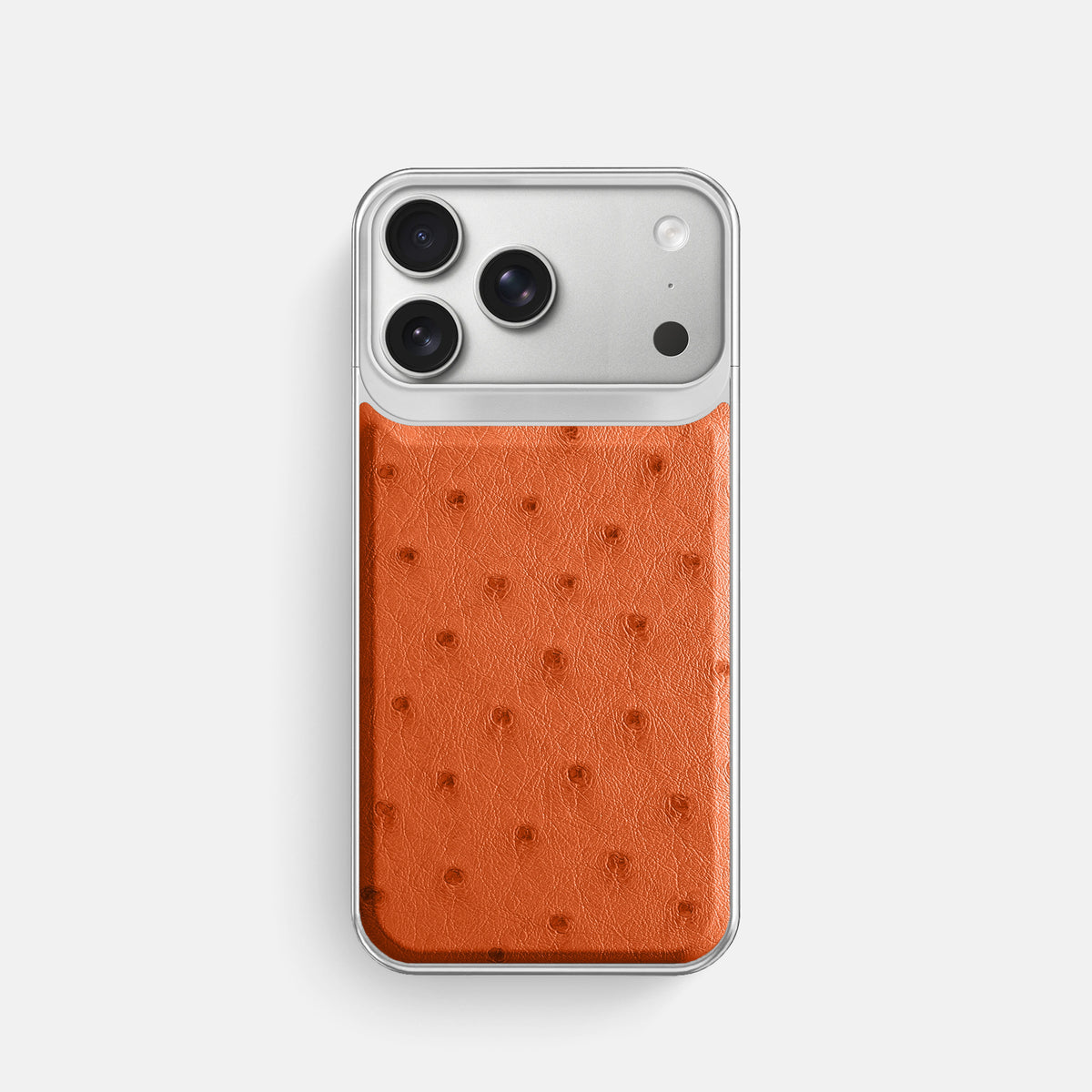 Metal Case For iPhone 18 Pro In Ostrich -1 | Orange-Steel