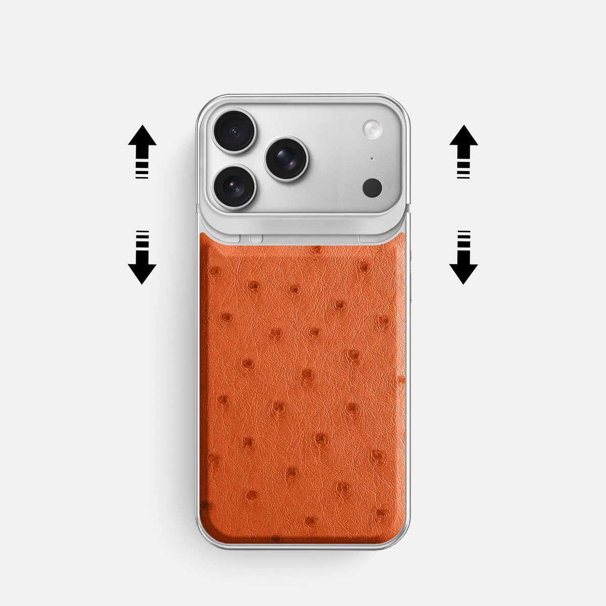 Metal Case For iPhone 18 Pro In Ostrich -2 | Orange-Steel