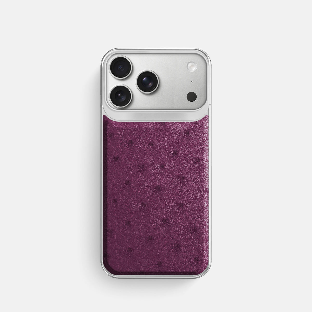 Metal Case For iPhone 18 Pro In Ostrich -1 | Purple-Steel