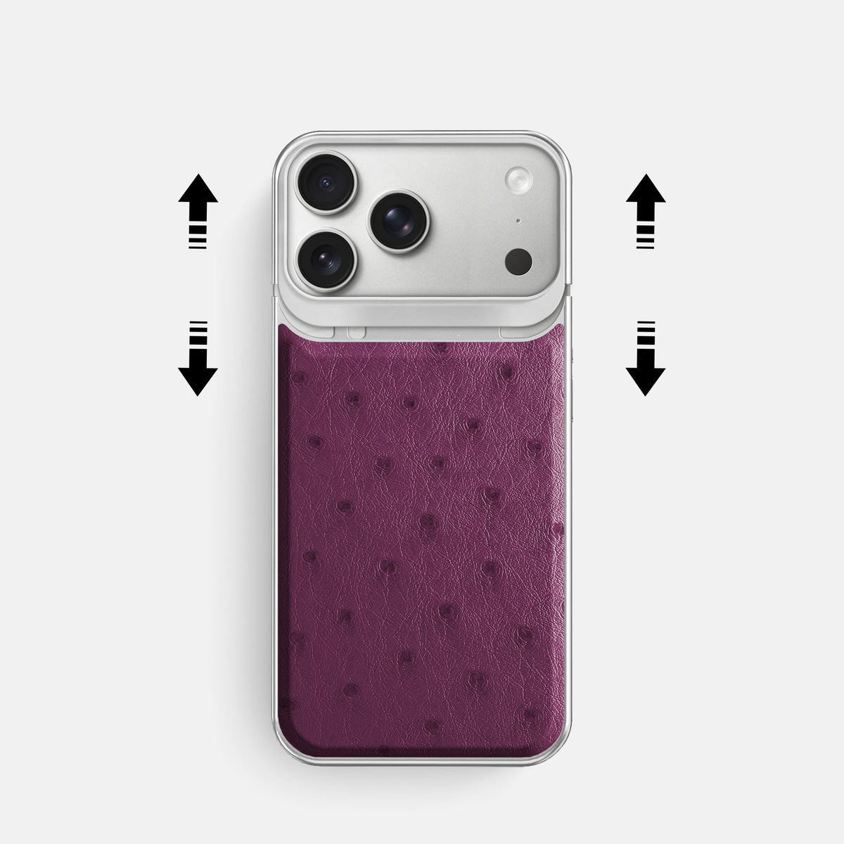 Metal Case For iPhone 18 Pro In Ostrich -2 | Purple-Steel