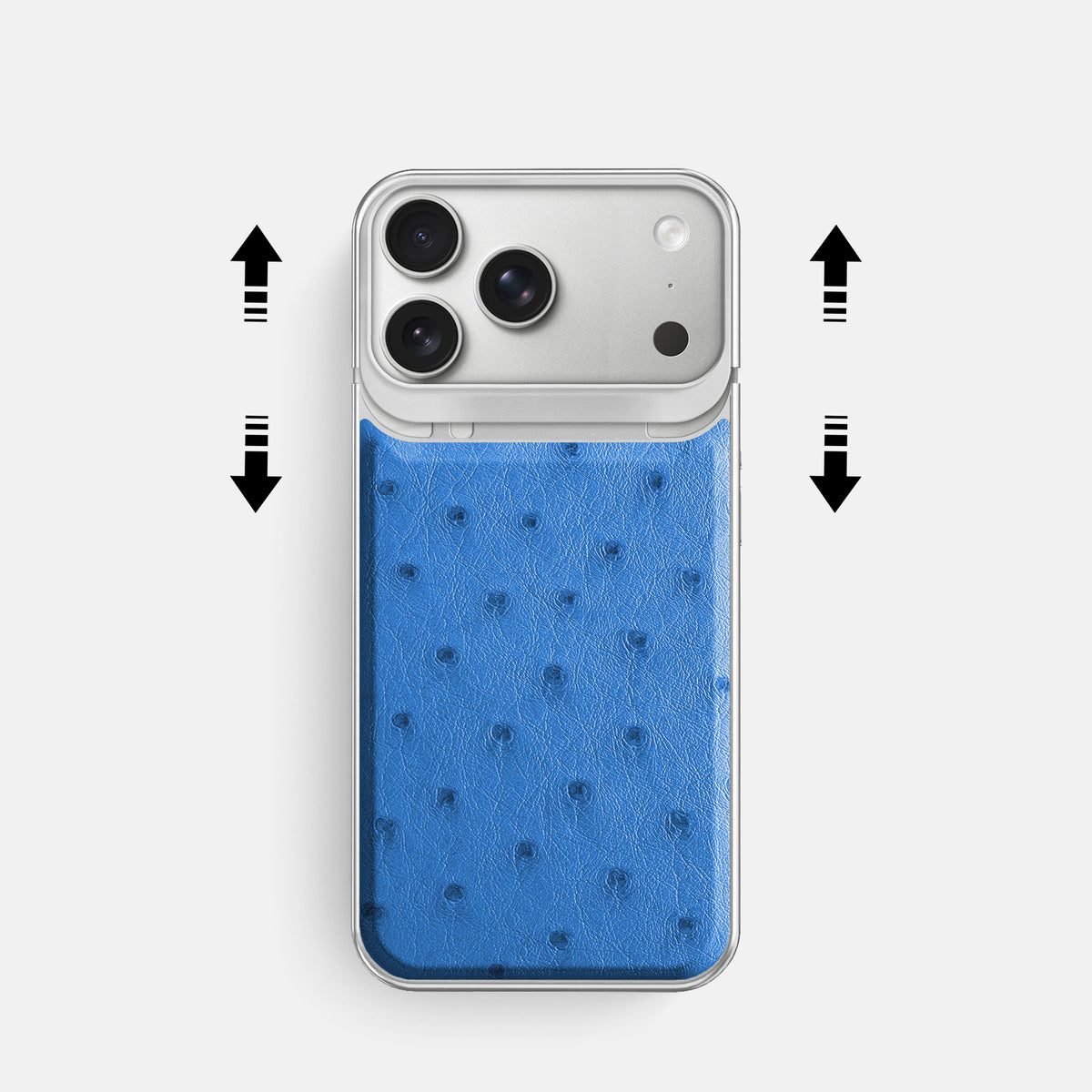 Metal Case For iPhone 18 Pro In Ostrich -2 | Royal-Blue-Steel