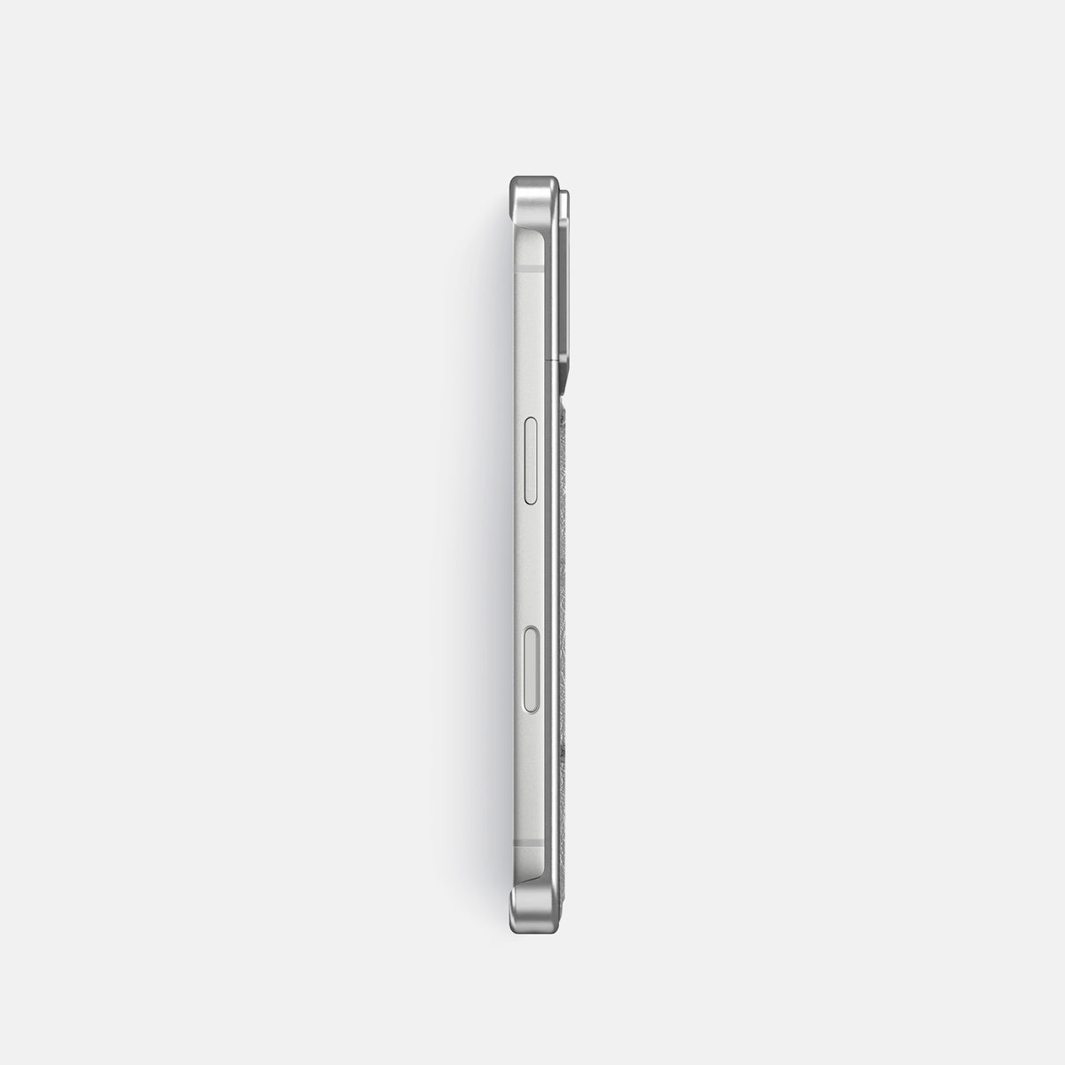 Metal Case For iPhone 18 Pro In Ostrich -3 | Silver-Steel