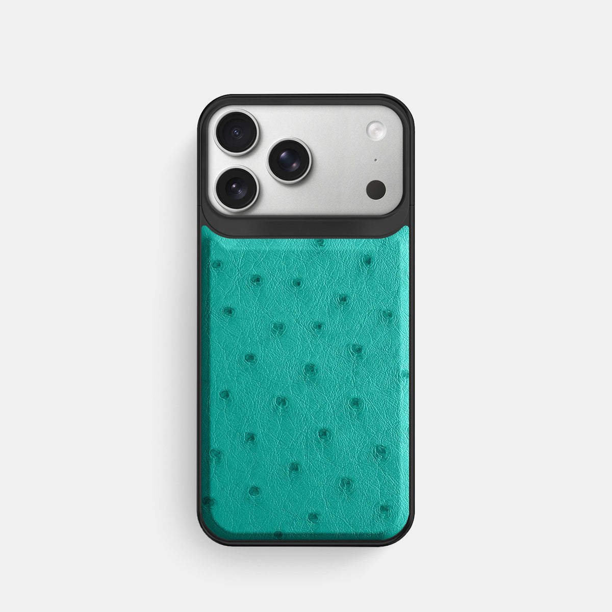 Metal Case For iPhone 18 Pro In Ostrich -1 | Turquoise-Black