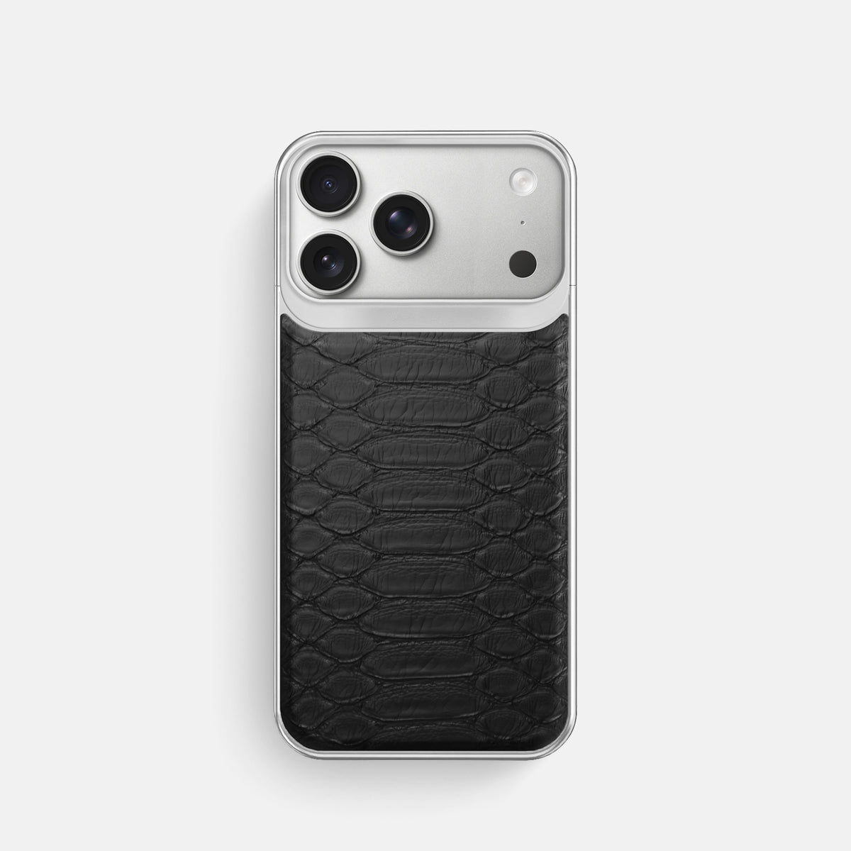 Metal Case For iPhone 18 Pro In Python -1 | Black-Steel