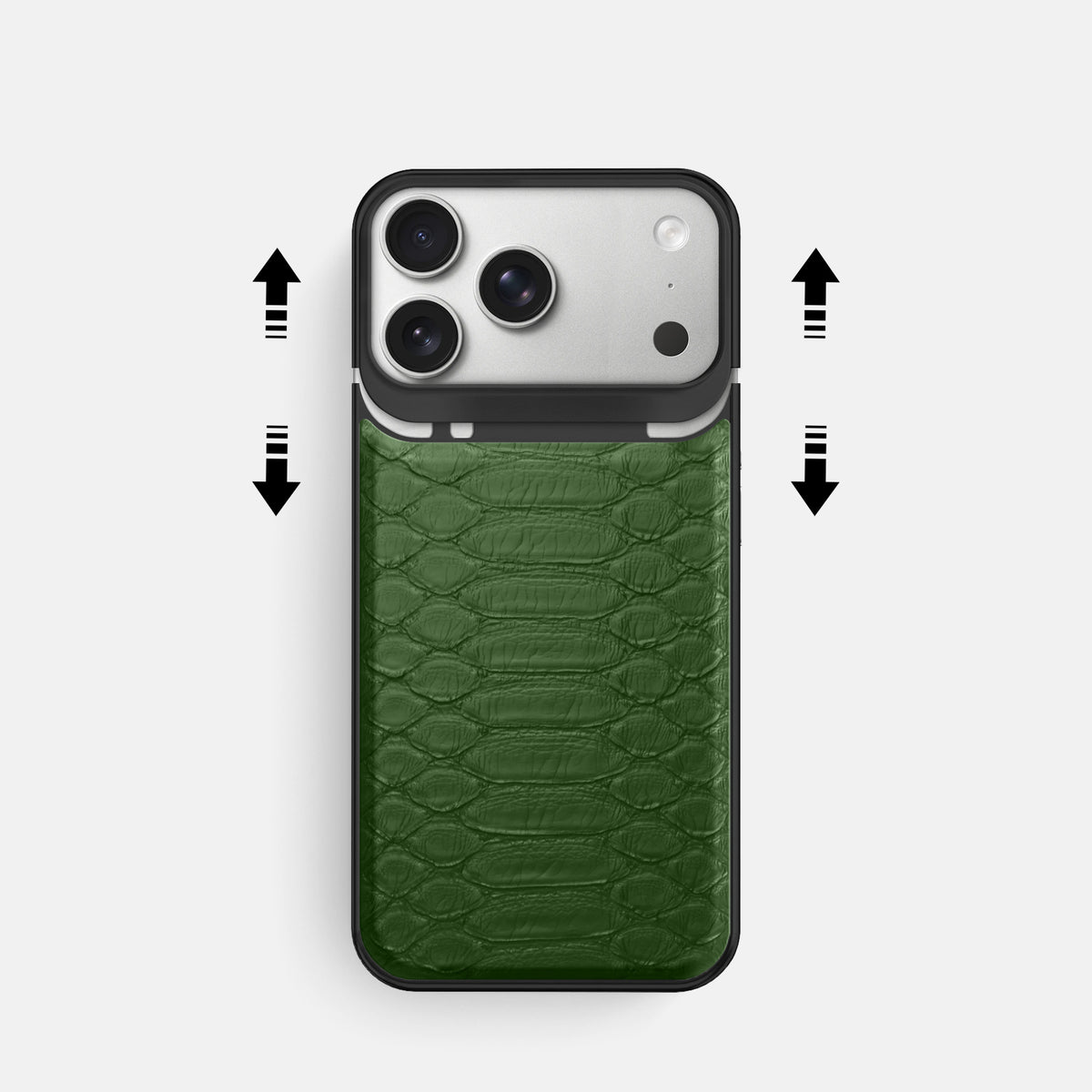 Metal Case For iPhone 18 Pro In Python -2 | Green-Black