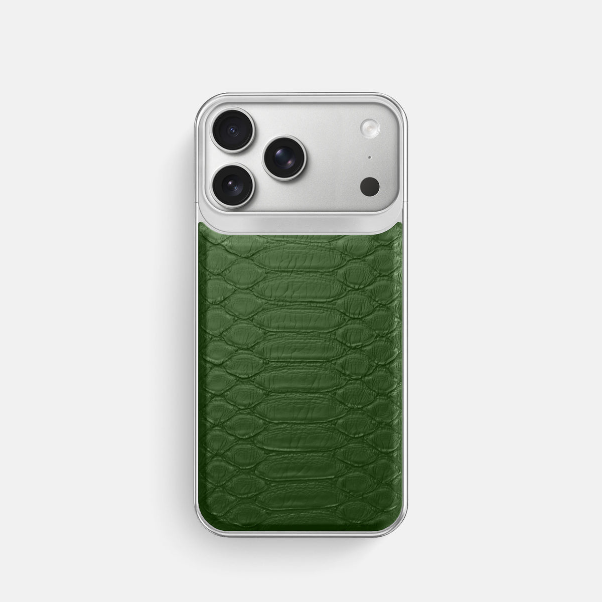 Metal Case For iPhone 18 Pro In Python -1 | Green-Steel