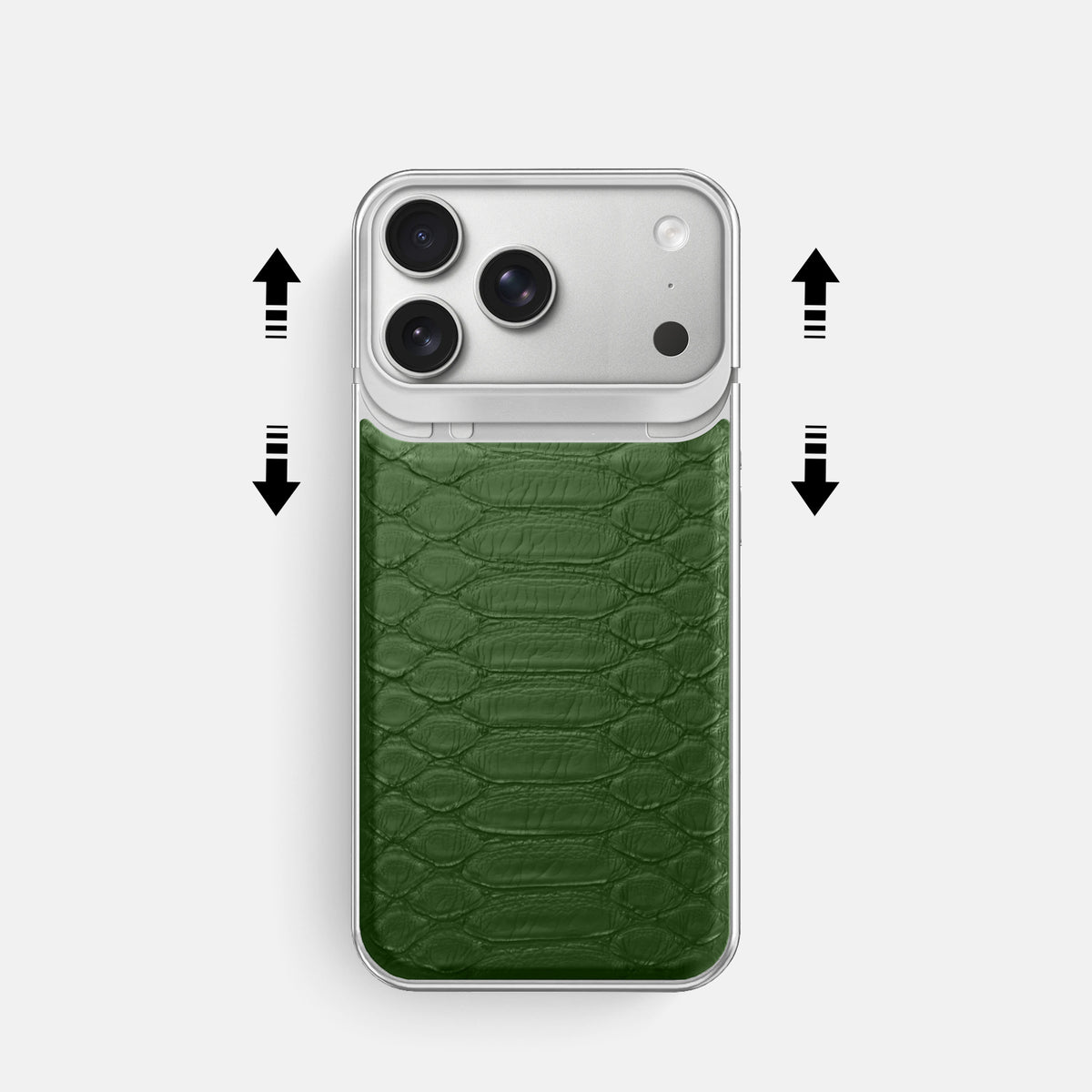 Metal Case For iPhone 18 Pro In Python -2 | Green-Steel