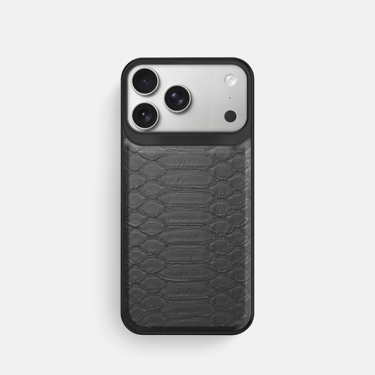 Metal Case For iPhone 18 Pro In Python -1 | Grey-Black