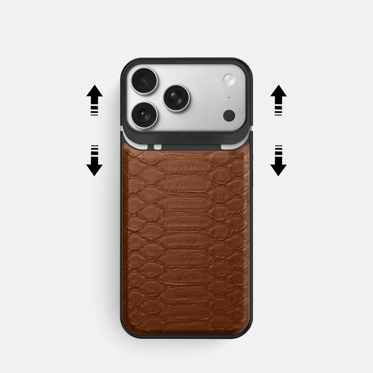 Metal Case For iPhone 18 Pro In Python -2 | Medium-Brown-Black