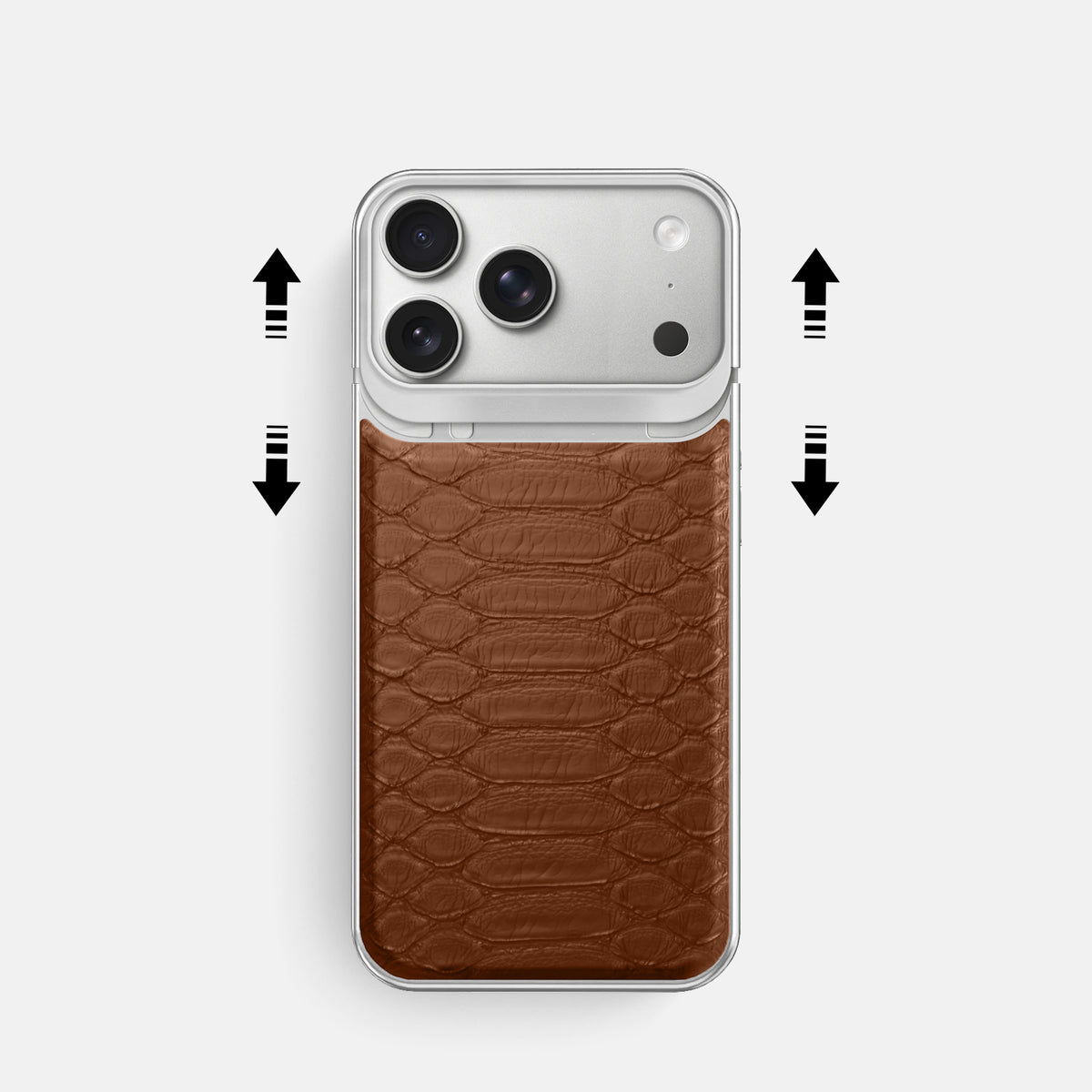 Metal Case For iPhone 18 Pro In Python -2 | Medium-Brown-Steel